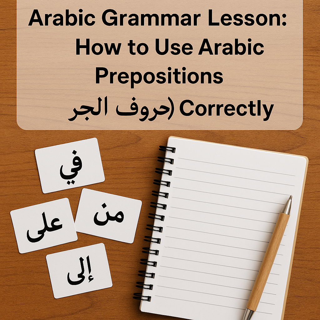 Arabic Grammar Lesson How to Use Arabic Prepositions (حروف الجر) Correctly