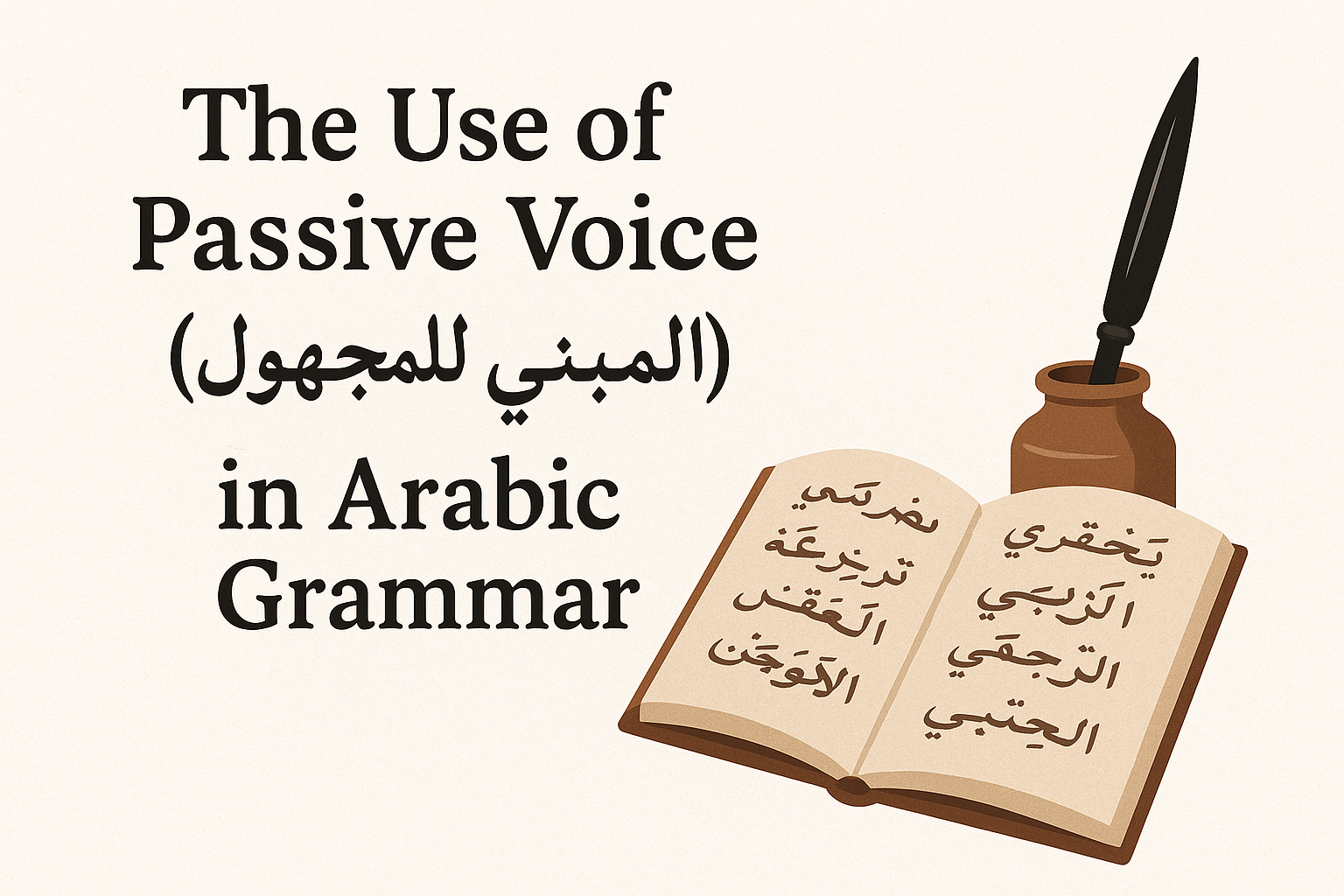 The Use of Passive Voice (المبني للمجهول) in Arabic Grammar